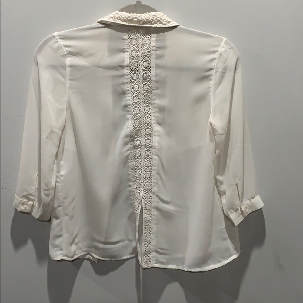 White button down blouse - Picture 2 of 2